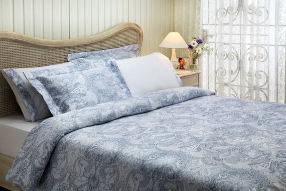Постельное белье CRISTA голубой  TIVOLYO HOME Турция