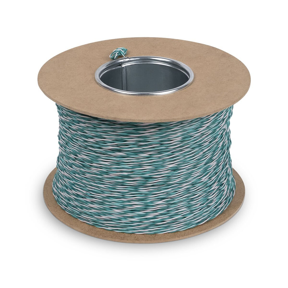 Кабель витая пара U/UTP 5e кат. 1 пара Cabeus UTP-1P-Cat.5e-SOLID-CROSS-500-GN