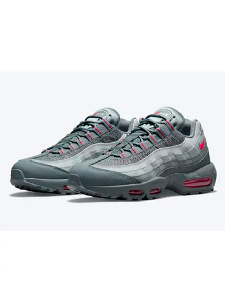 Silver and red air max 95 sales