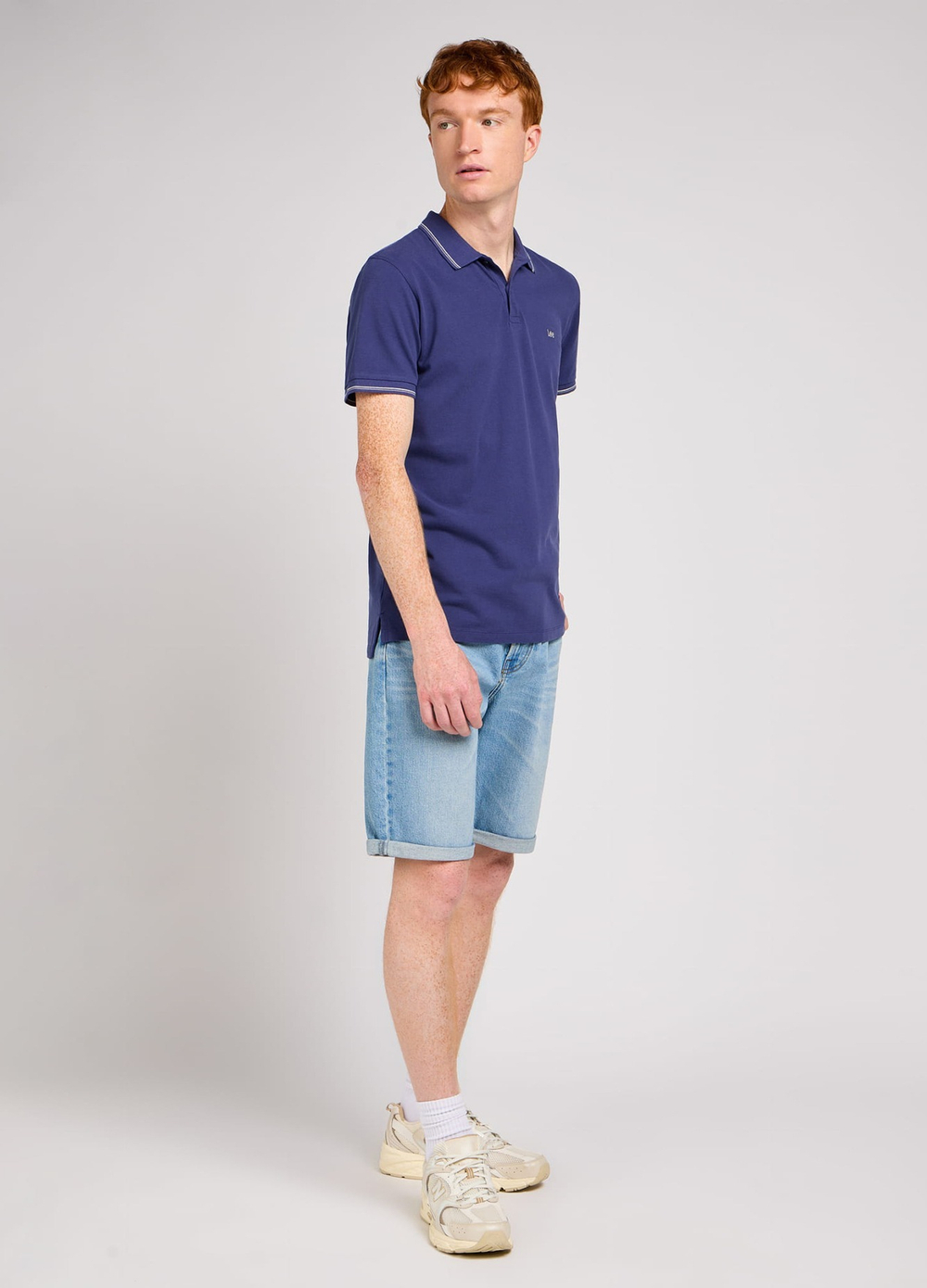 Шорты джинсовые мужские LEE 5 POCKET SHORT SOLID BLUE