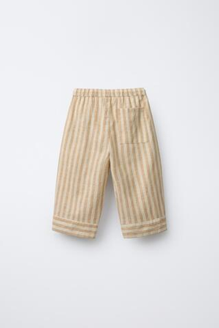 ZARA БРЮКИ STRAIGHT FIT В ПОЛОСКУ, ПОЛОСКИ
