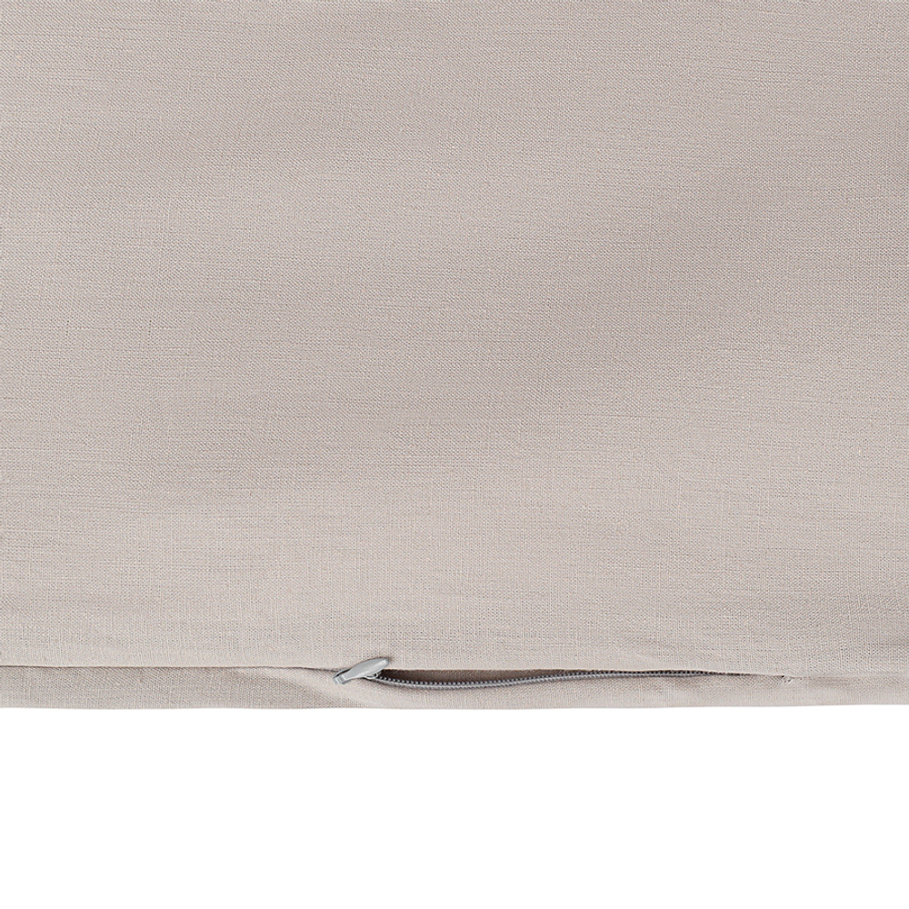 Комплект постельного белья изо льна и хлопка серо-бежевого цвета из коллекции essential, 200х220 см