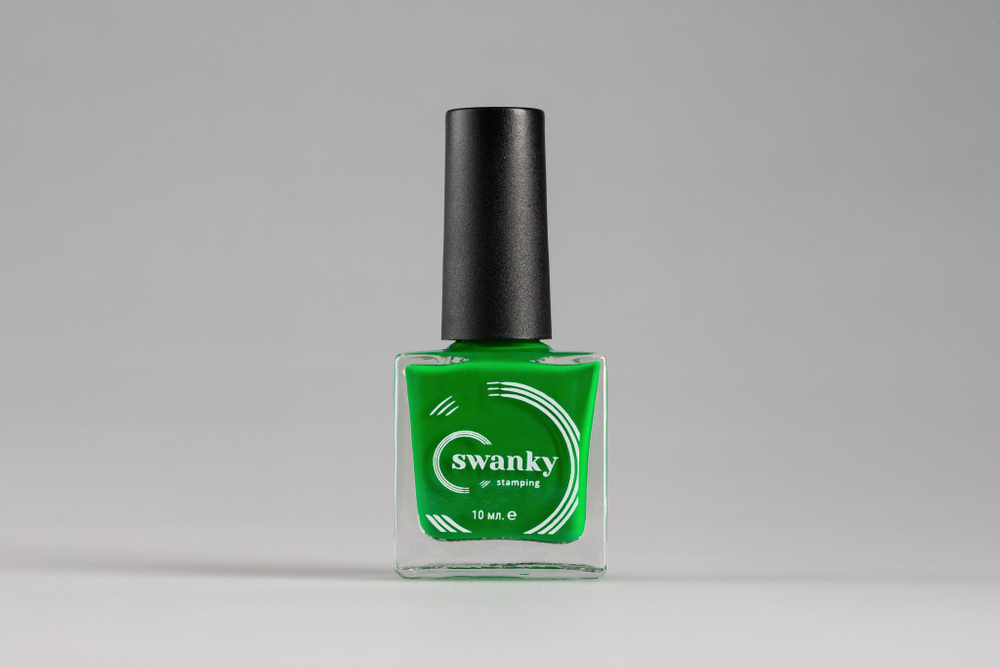 Лак для стемпинга Swanky Stamping №009, зеленый, 10 мл.