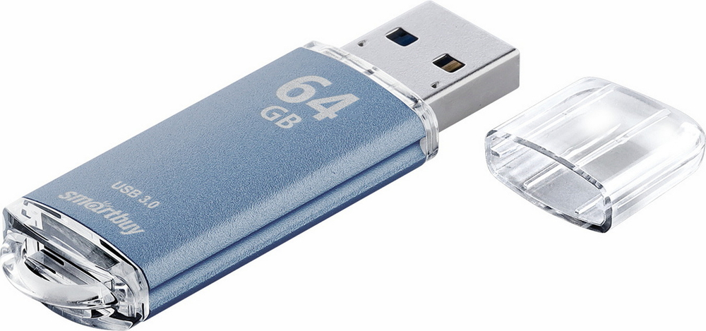 USB Flash Drive 64Gb - SmartBuy V-Cut Blue SB64GBVC-B3