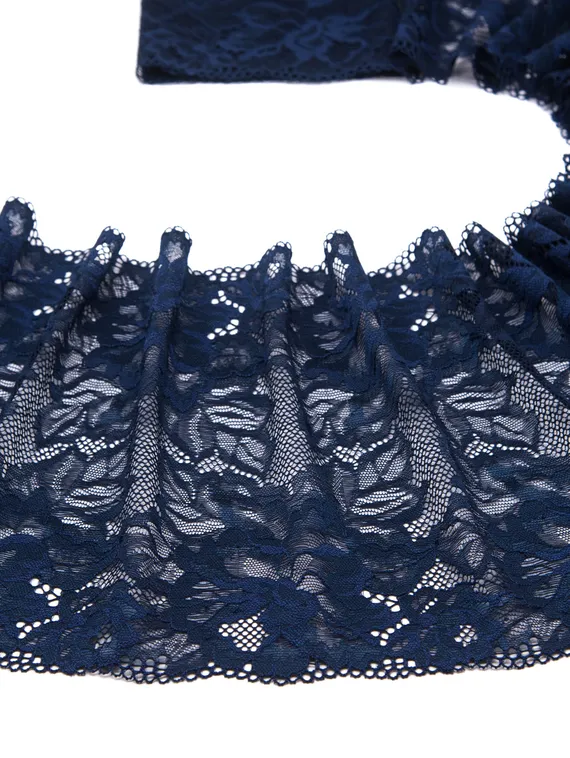 03-274 Кружево эластичное 23 см, темно-синий 061