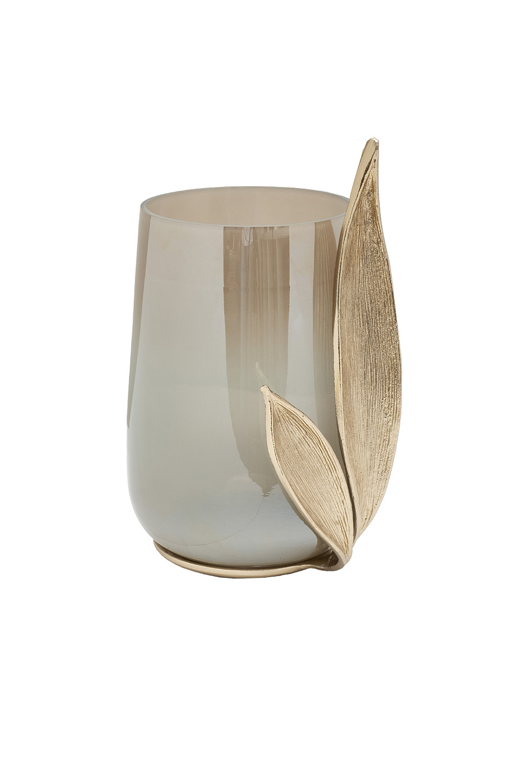 Подсвечник декоративный 29.5см Garda Decor Flora позолоченный алюминий