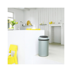 Ведро для мусора Brabantia Touch Bin мятный металик 60л общий вид