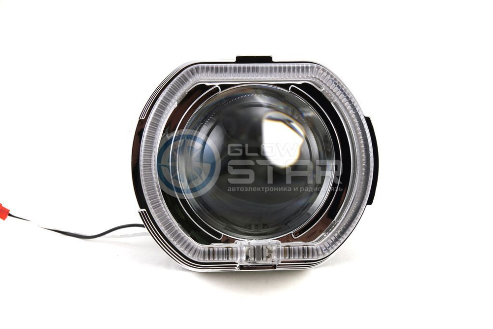 Бленда (маска) для линз 3.0 дюйма, F-Style Led (белый+желтый) 2 режима, 1шт