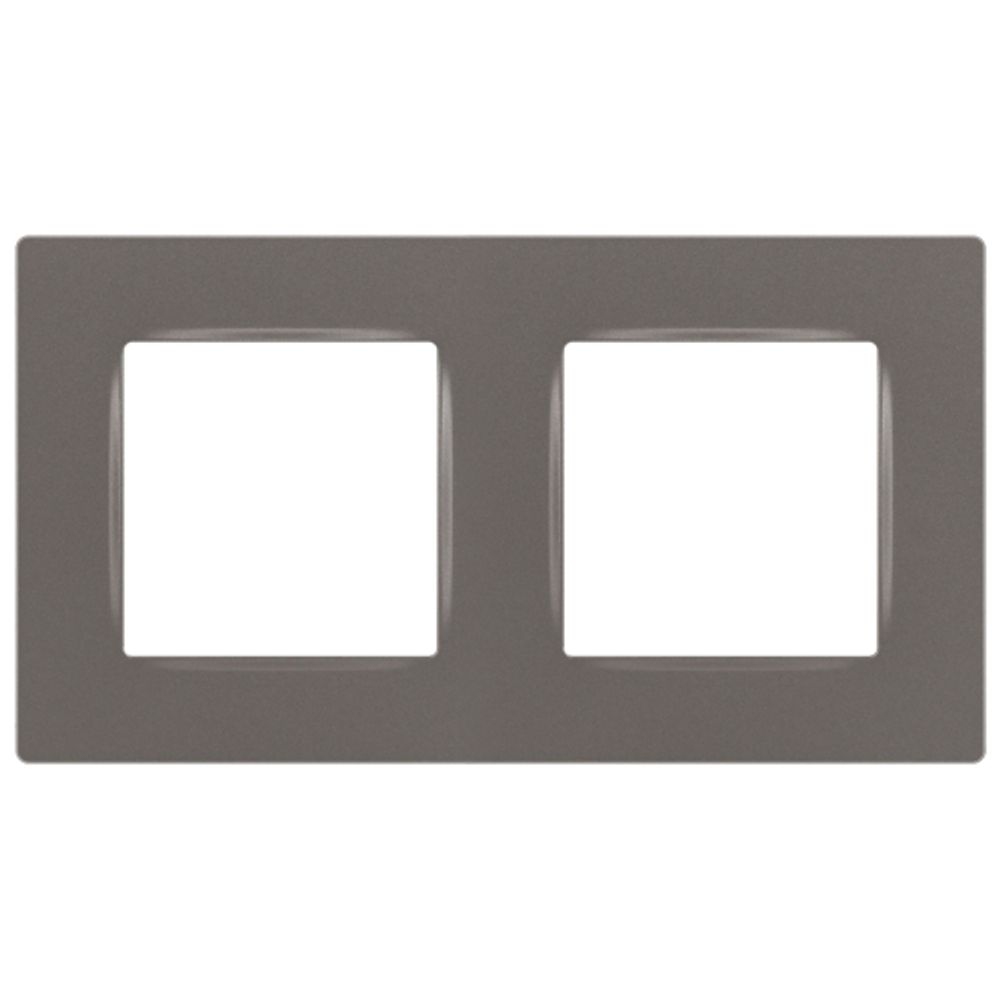 Рамка для розеток и выключателей ЭРА Серия 12 12-5202-16 на 2 поста, Классик, титан