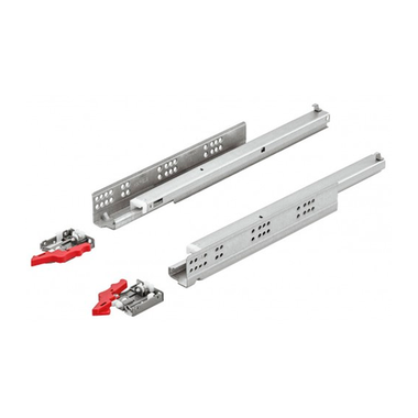 Направляющие скрытого монтажа с доводчиком, полного выдвижения, 400мм HAFELE