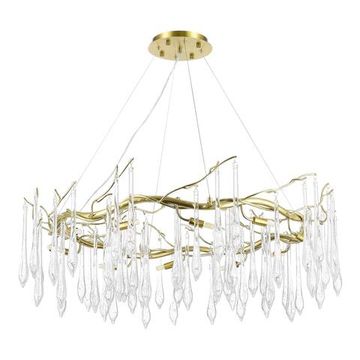 SL1660.203.12 Светильник подвесной ST-Luce Шампань/Шампань, Прозрачный G9 12*5W 4000K TEARDROPS