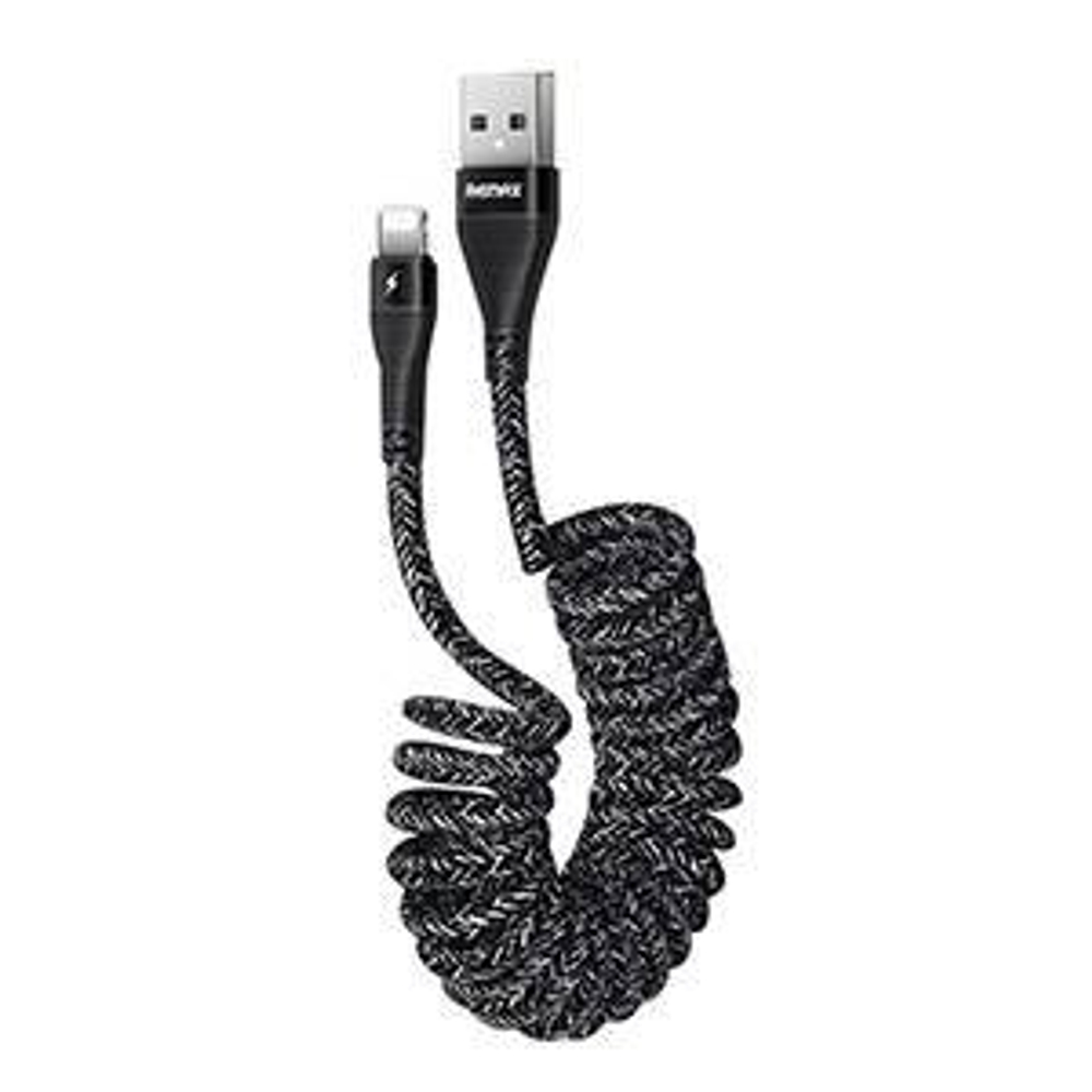 USB cable Lightning армированный (Super-remax) black