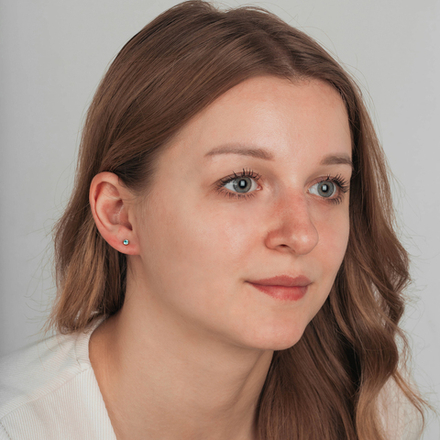 Серьги пусеты Fiore Luna Cubic zirconia Aquamarine SWE0128 A S