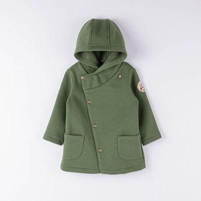 Coat with snap buttons - Khaki