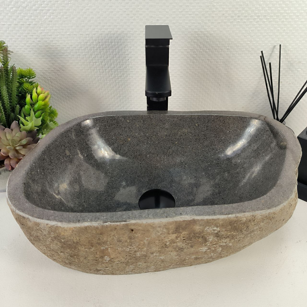 Раковина из речного камня RS-64928 42*30*15 0856
