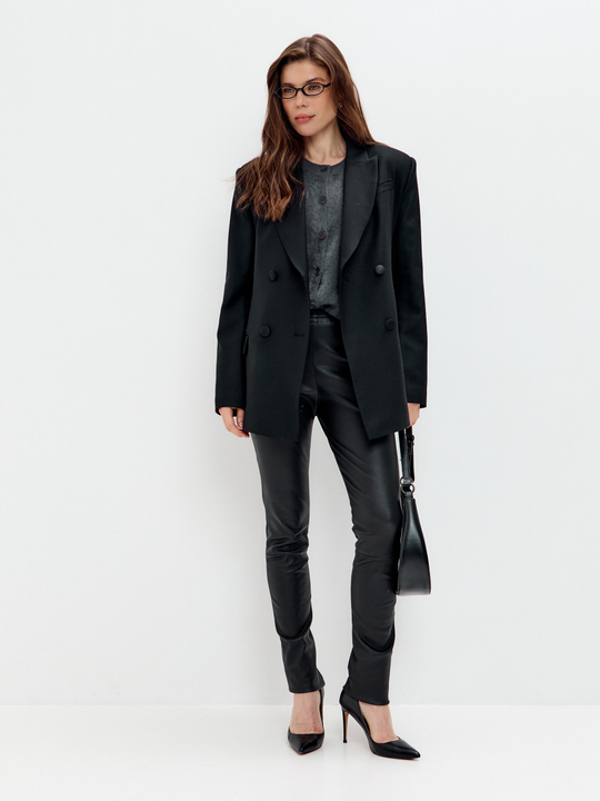 Легинсы из натуральной кожи