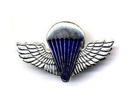 Значок металлический Парашют с прямыми крыльями