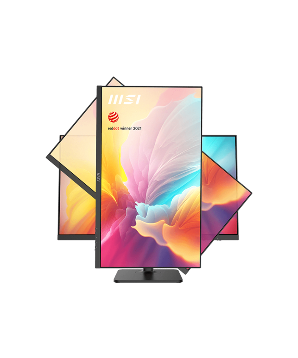 Монитор MSI Modern MD272QXP 27" 16:9 WQHD(2560x1440) IPS Flat,1ms(MPRT),HDR 400,1000:1,100M:1,400nit,178/178,HDMI,DP,2xUSB Type-A,USB Type-B,USB Type-C,Speaker,Tilt,Swivel,Height,Pivot,100Hz,Black,1y war-ty