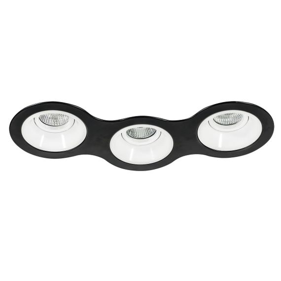 Комплект из светильников и рамки Lightstar Domino Round (214697+214606+214606+214606) D697060606