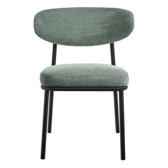Стул Arvo серо-зеленый шенилл с черными ножками
