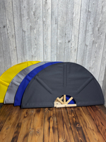 Веер для бани и сауны, опахало (сосна) темно серый