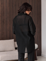 Черная блузка с баской Luna