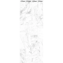 Панель ПВХ ВЕК фотопечать 3D матовая Мрамор белый декор 2700х250 мм