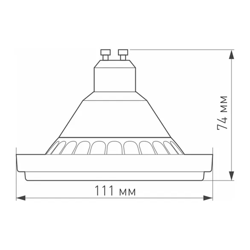 Лампа AR111-UNIT-GU10-15W-DIM Warm3000 (WH, 24 deg, 230V) (Arlight, Металл) 026867