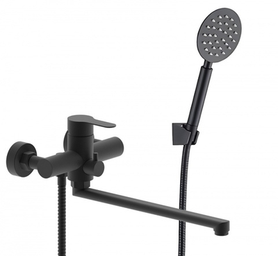 313541-C Смес. од. для ванны длин. (НЕРЖ,ЧЕРНЫЙ) ViEiR (8/1шт)