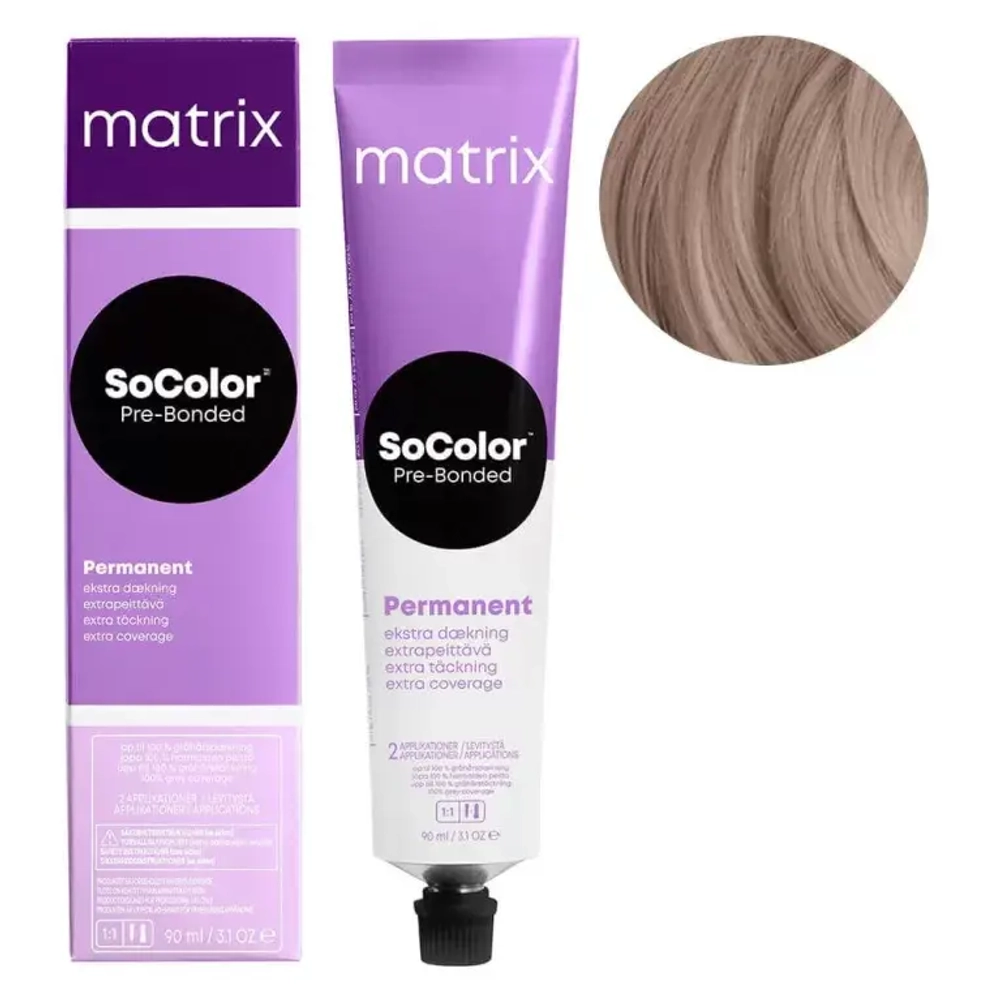 Matrix SoColor Pre-Bonded Крем-краска для седых волос 509NA очень светлый блонд натуральный пепельный, 90мл