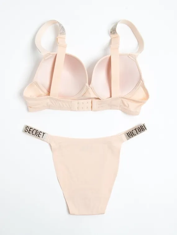 Комплект женский (топ/трусы), цвет бежевый МИКС, размер 80В