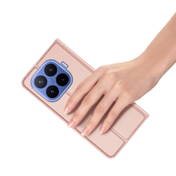 Чехол книжка розового цвета для Xiaomi 17T Pro, серия Skin Pro Series от Dux Ducis
