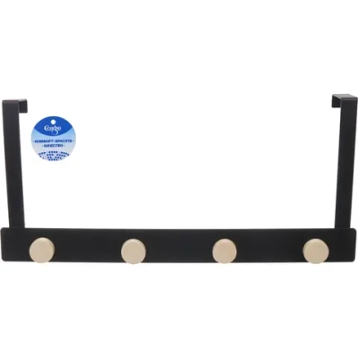 Крючки надверные на планке «ЛОФТ ВОСТ», цвет черный, 40*17см (Лейбл Селфи)