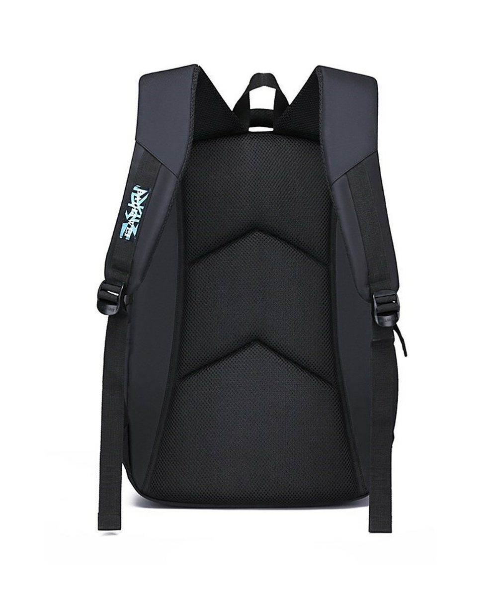 Рюкзак мужской городской повседневный пикник для отдыха, черный / голубой, уценка