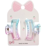 Заколки-крабы для волос 2шт «Мон Ляруш», прямоугольник, микс 6 цветов, 4,5см (Блистер)