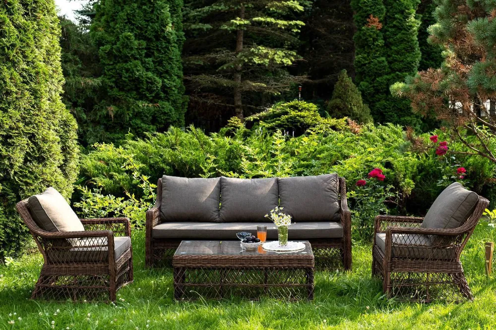 "Гранд Латте" лаунж-зона из искусственного ротанга, цвет коричневый