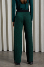 3995 Брюки женские (черно-зеленый)