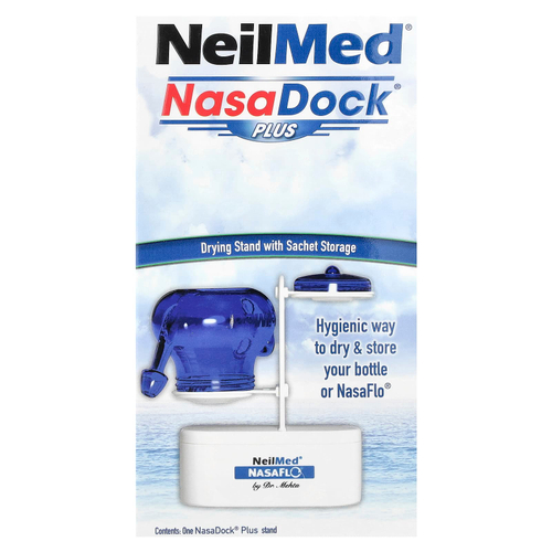 NeilMed, NasaDock Plus, подставка для саше, белая, 1 штатив NasaDock Plus