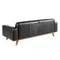 Трехместный диван Angel Cerda 5606-3P, черная кожа
