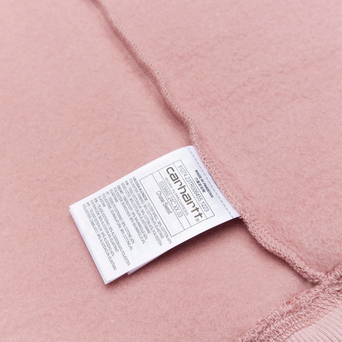 Толстовка мужская Carhartt WIP Chase Sweatshirt артикул:I033660_glassy_pink - купить в магазине Дайс