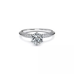 Кольцо из платины с бриллиантом 0.53 карат , Tiffany💠