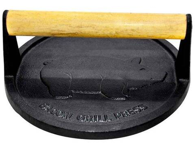 Пресс для гриля крулый чугунный d-18см дер/ручка Mallony