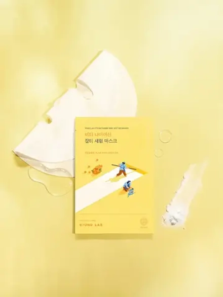 Round Lab Тканевая маска с ниацинамидом против пигментации Vita Niacinamide Dark Spot Serum Mask 20 мл х 5 шт