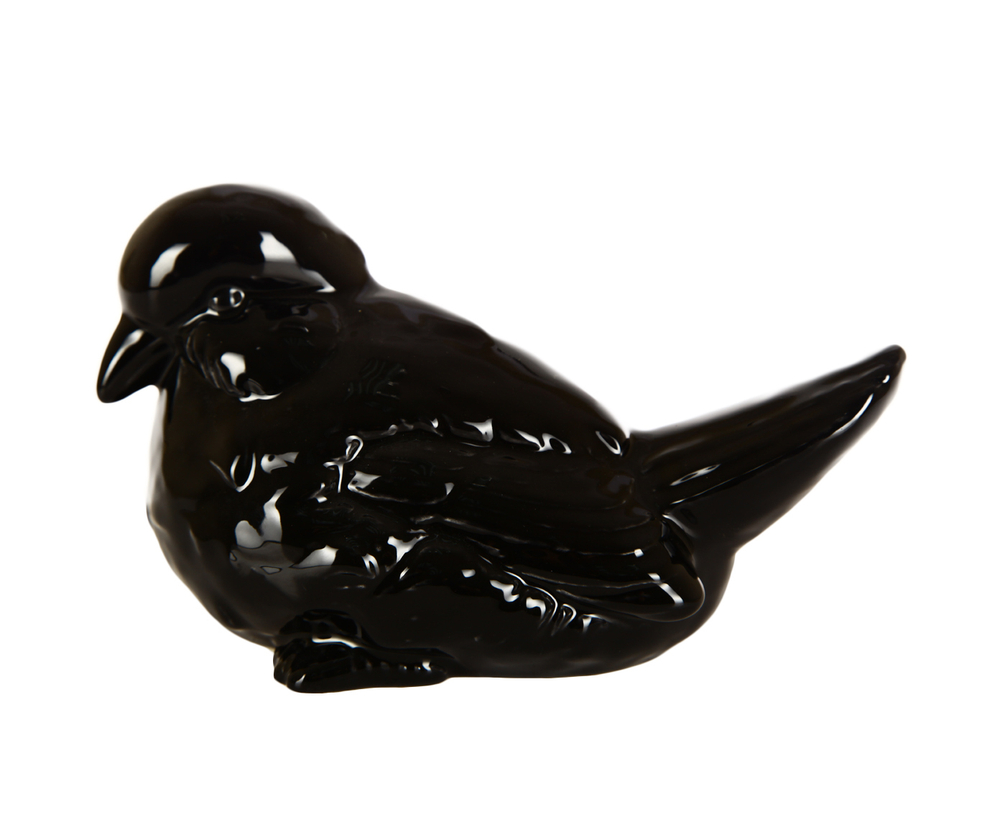 Предмет декора - элитная статуэтка Птичка Classico черная левая от Sporvil из Португалии