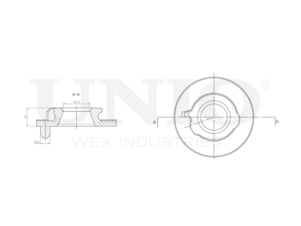 Проставка пружины задняя нижняя UNIO RMP-16110