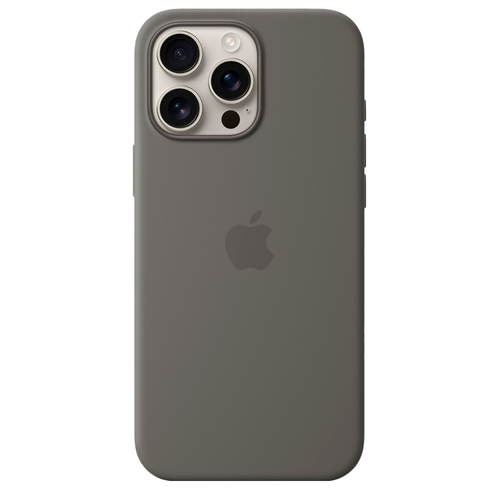 Силиконовый чехол с поддержкой MagSafe Apple Silicone Case для iPhone 16 Pro Max, Stone Gray (Каменно-серый)