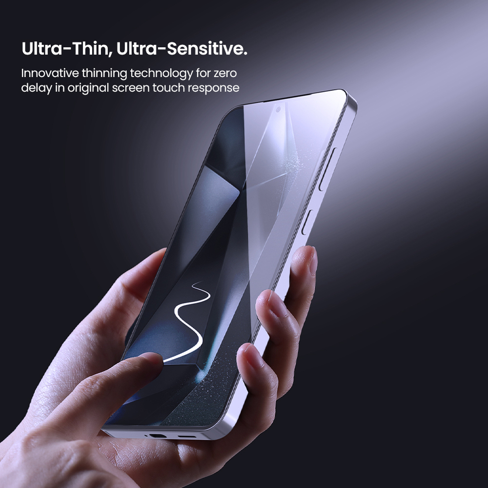 Стекло с прозрачными рамками от Nillkin для Samsung Galaxy S25+ Плюс, серия H+Pro Anti-Explosion Glass Screen Protector (в комплекте ванночка для установки)