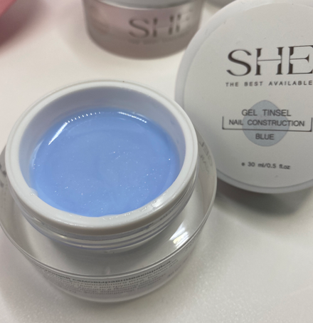 ГЕЛЬ SHE CONSTRUCTION TINSEL BLUE 30ml