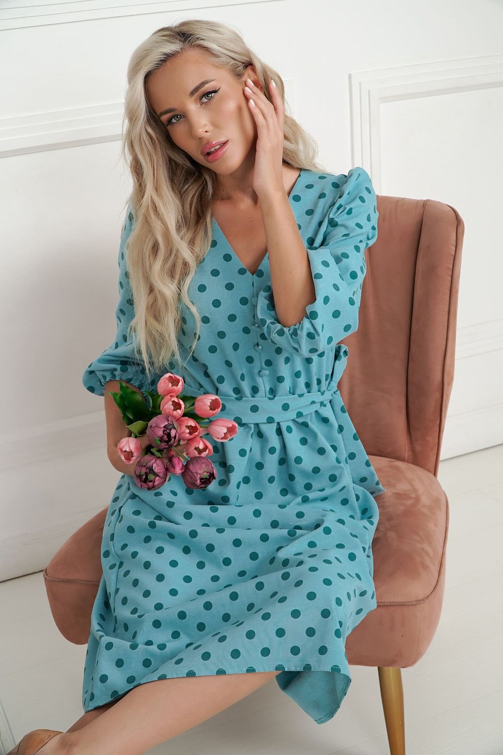 Платье Розетта (бирюзовое) П14114-45М LT Collection