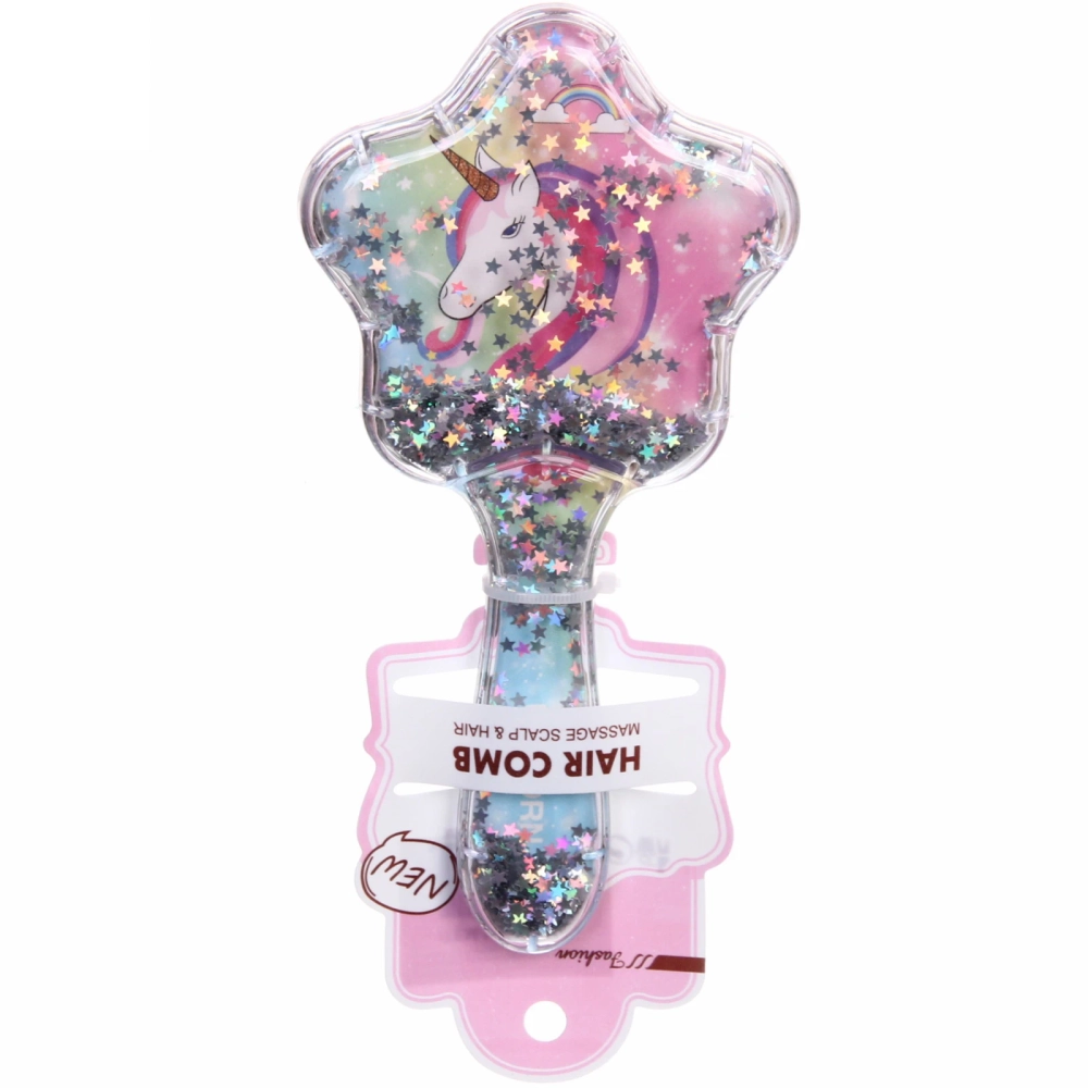 Расческа массажная «Baby House Mila», микс 4 вида Единорожки, 17*8.5см